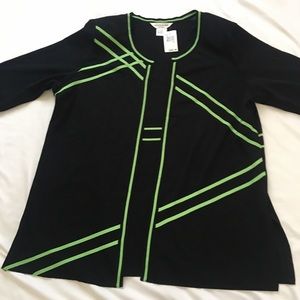 Misook Women’s Jacket Black/Green